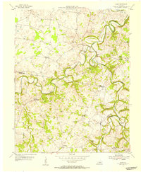 preview thumbnail of historical topo map of Warren County, KY in 1954