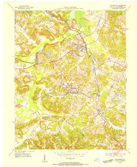 1953 Map of Drakesboro, KY, 1954 Print
