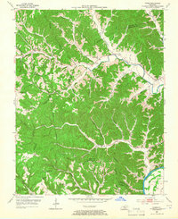 1953 Map of Dubre, 1966 Print