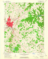 preview thumbnail of historical topo map of Elizabethtown, KY in 1960