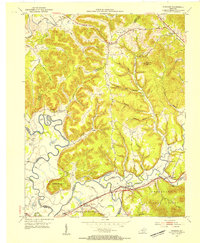 Download a high-resolution, GPS-compatible USGS topo map for Farmers, KY (1954 edition)