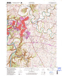 preview thumbnail of historical topo map of Franklin County, KY in 1996