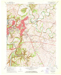1970 Map of Frankfort, KY, 1972 Print