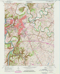 Download a high-resolution, GPS-compatible USGS topo map for Frankfort East, KY (1984 edition)