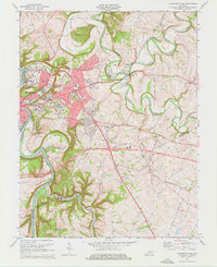 Download a high-resolution, GPS-compatible USGS topo map for Frankfort East, KY (1976 edition)