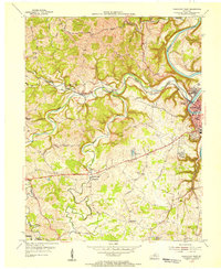 Download a high-resolution, GPS-compatible USGS topo map for Frankfort West, KY (1955 edition)