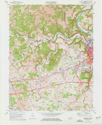 Download a high-resolution, GPS-compatible USGS topo map for Frankfort West, KY (1977 edition)