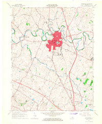 1965 Map of Georgetown, KY, 1966 Print