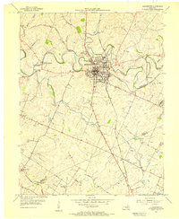 1954 Map of Georgetown, KY, 1955 Print