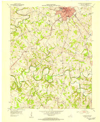 Download a high-resolution, GPS-compatible USGS topo map for Glasgow South, KY (1954 edition)