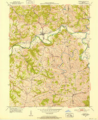 1950 Map of Grant County, KY, 1952 Print
