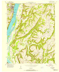 preview thumbnail of historical topo map of Golconda, IL in 1954
