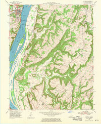 preview thumbnail of historical topo map of Golconda, IL in 1954