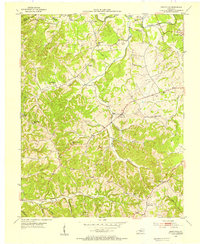 1953 Map of Gradyville, 1954 Print