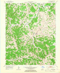 1953 Map of Gradyville, 1967 Print