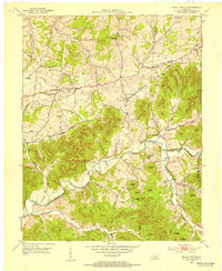 1953 Map of Gravel Switch, 1954 Print