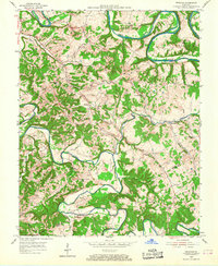 preview thumbnail of historical topo map of Green County, KY in 1953
