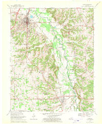 1969 Map of Benton, KY, 1970 Print