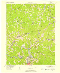1954 Map of Hazard North, 1956 Print