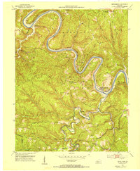 Download a high-resolution, GPS-compatible USGS topo map for Heidelberg, KY (1954 edition)