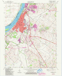 preview thumbnail of historical topo map of Henderson, KY in 1971
