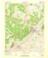 1966 Map of Horse Cave, 1968 Print