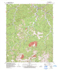 preview thumbnail of historical topo map of Inez, KY in 1992