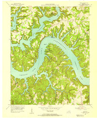 preview thumbnail of historical topo map of Wayne County, KY in 1954