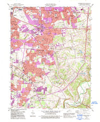 Download a high-resolution, GPS-compatible USGS topo map for Jeffersontown, KY (1995 edition)