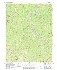 preview thumbnail of historical topo map of Knott County, KY in 1992