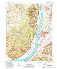 preview thumbnail of historical topo map of Jefferson County, KY in 1981