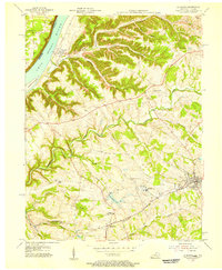 1954 Map of La Grange, 1956 Print