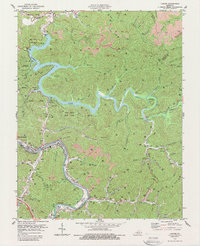 Download a high-resolution, GPS-compatible USGS topo map for Lancer, KY (1988 edition)