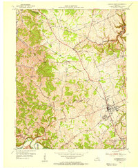 1954 Map of Lawrenceburg, KY, 1955 Print