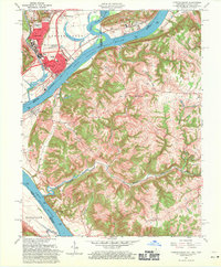 1961 Map of Lawrenceburg, KY, 1971 Print