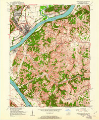 1951 Map of Lawrenceburg, 1961 Print