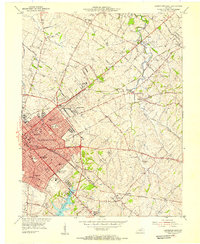 1954 Map of Lexington, KY, 1955 Print