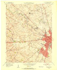 1950 Map of Woodford County, KY, 1952 Print