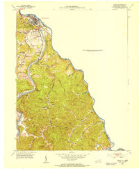 preview thumbnail of historical topo map of Louisa, KY in 1953