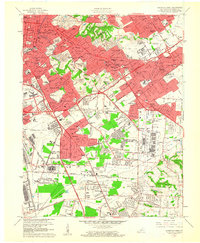 1960 Map of Louisville, KY, 1961 Print