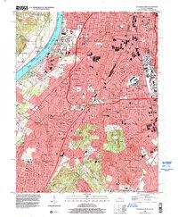 preview thumbnail of historical topo map of Jefferson County, KY in 1998