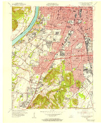 preview thumbnail of historical topo map of Jefferson County, KY in 1955