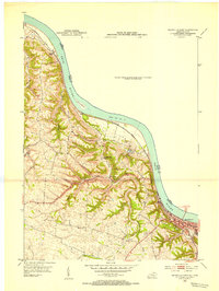 preview thumbnail of historical topo map of Mason County, KY in 1952