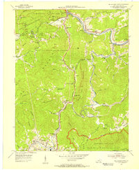 preview thumbnail of historical topo map of Bell County, KY in 1954