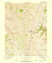 preview thumbnail of historical topo map of New Castle, KY in 1954