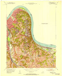 Download a high-resolution, GPS-compatible USGS topo map for Newport, KY (1953 edition)