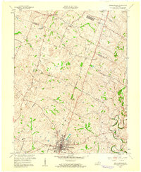 1959 Map of Nicholasville, KY, 1960 Print