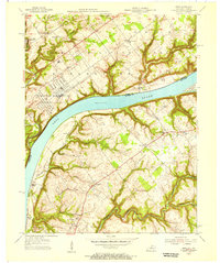 preview thumbnail of historical topo map of Clark County, KY in 1954