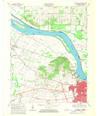 Download a high-resolution, GPS-compatible USGS topo map for Owensboro West, KY (1970 edition)
