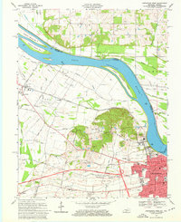 Download a high-resolution, GPS-compatible USGS topo map for Owensboro West, KY (1969 edition)